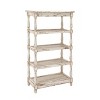 55" Metal and Wood 5 Tiered Wall Shelf White - Olivia & May: Indoor Rustic Farmhouse Display, 30 lbs Shelf Capacity - 4 of 4