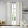 Dsvimoy Curtain Panel Metallic Printed Poly Velvet Rod Pocket Back Tab Style for Living Rooms, White, 3.84"*14.17"*9.45" - 3 of 4
