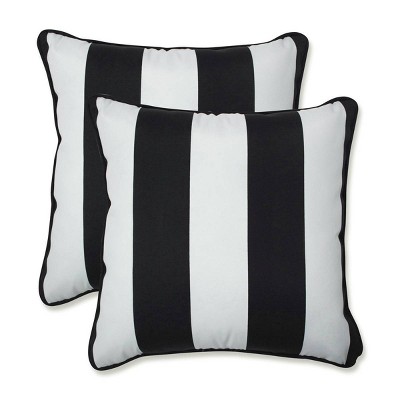 Cabana Stripe 2pc Outdoor Throw Pillows - Pillow Perfect