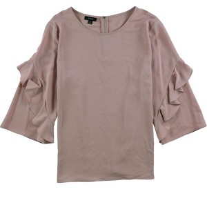 Alfani Womens Zip-Back Ruffled Blouse - 1 of 1