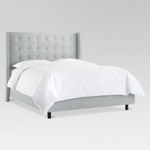 Nail Button Tufted Wingback Bed (California King) Pumice - Threshold