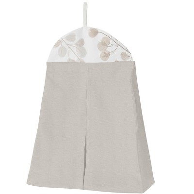 White and Beige Microfiber Botanical Leaf Toddler Comforter