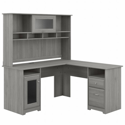 Cabot 60w L Shaped Computer Desk With, Modern L Shaped Desk With Hutch