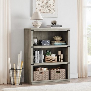 5-Shelf Bookcase, 67.4" Tall Wooden Bookshelf with Storage, Farmhouse Display Shelves for Home & Office - 1 of 4