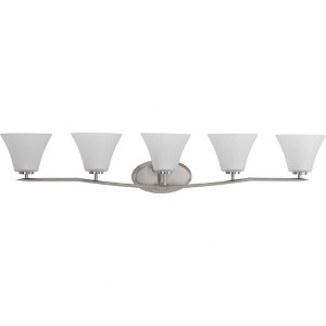 Progress Lighting, Nisse Collection, 5-Light Wall Light, Brushed Nickel, Etched Opal Shade - 1 of 4