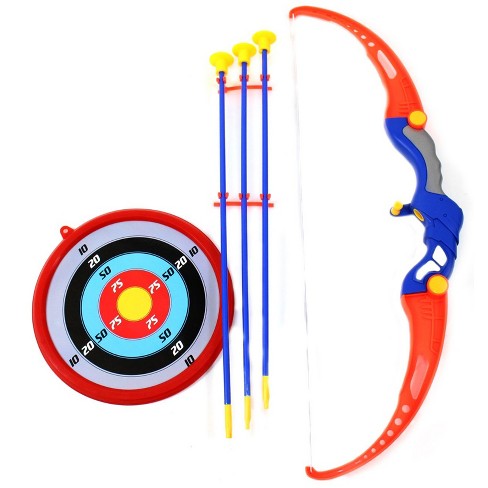 Kids Bow and Arrow Archery with 3 Suction Cup Arrows Target Practice Outdoor 