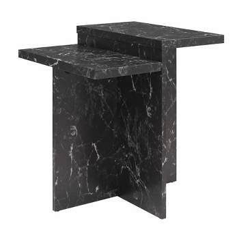  Brielle Modern Faux Marble Side Table - CosmoLiving by Cosmopolitan