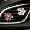 Anna-Kaci 3-Piece Enamel Flower Car Air Vent Clip Set with Pearl Center Design 1.1in - Pink - 3 of 4