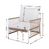 Christopher Knight Home Miles Bohemian Patio Lounge Chair with Handwoven Rope and Cushions (Set of 2) - 3 of 4