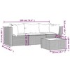 vidaXL 4 Piece Patio Lounge Set with Cushions Black Poly Rattan - 4 of 4