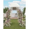 Garden Arch Trellis for Climbing Plants Metal Outdoor Arbor with Rust-Resistant Coating - Perfect for Weddings, Patio, Lawn Decor & Vine Support - 3 of 4