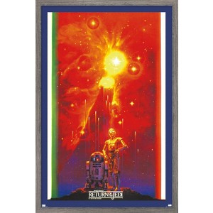 Trends International Star Wars: Return of the Jedi - Droid Celebration Framed Wall Poster Prints - 1 of 4