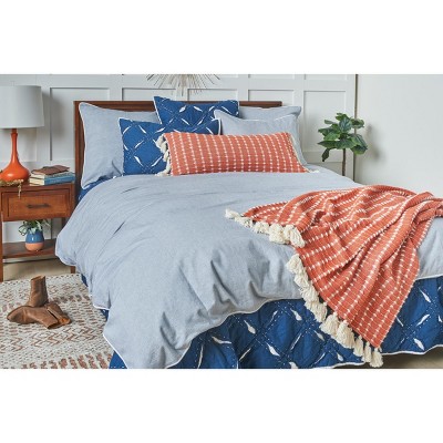 Full White Cotton Reversible Quilt with Quilted Stitching