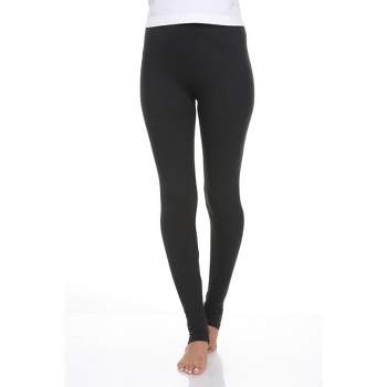 Women's Slim Fit Solid Leggings Brown One Size Fits Most - White