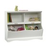 Lycvki White Finish Wood Bookcase - 2 of 4