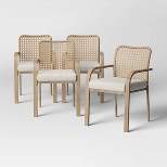 Collier 4pk Cane-Look Woven Back Patio Dining Chairs - Project 62™