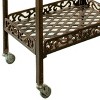 Oakland Living 2 Tier Metal Patio Service Cart: Rust-Free, Weather-Resistant Aluminum with Casters - 4 of 4