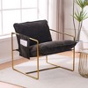 NicBex 2pcs Accent Chair Upholstered Hanging Armchair Lounge Chair with Arm Pockets Metal Frame Comfy Chair for Living Room Bedroom - 4 of 4