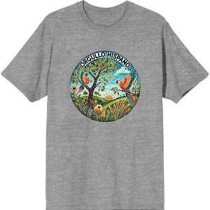 Orgullo Hispano Parrot Mosaic Adult Crew Neck Short Sleeve Tee - 1 of 2