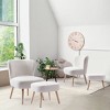 WestinTrends 4 Piece Upholstered Boucle Accent Chair and Ottoman Sets - 2 of 4
