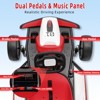 Red 24V Electric Drift Go Kart For Kids Ages 6-12 With Dual 200W Motors 8.1 MPH Adjustable Seat Led Lights Music Usb FM Radio Steel Frame Red - 4 of 4