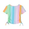 Andy & Evan  Toddler  Rainbow Print Textured Short Sleeve Rash Guard Set - 4 of 4