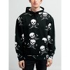 Jackass Skull & Crutches All-Over Print Long Sleeve Black Hooded Sweatshirt - 3 of 3