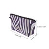 Unique Bargains Animal Print Makeup Bag Navy Blue Light Gray 1 Pc - 2 of 4