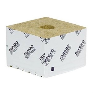 Grodan Pargro Quick Drain Jumbo Gro-Block with Hole – 6 in x 6 in x 4 in Rockwool Growing Block – 1 Count - 1 of 1
