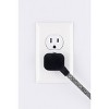 Cordinate 8' 3 Outlet Polarized Extension Cord Black/White - 2 of 4