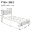 Twin/Full/Queen Size Bed Frame with Wood Headboard and Footboard, 14 Inch Platform Mattress Foundation, No Box Spring Needed Bed - 3 of 4