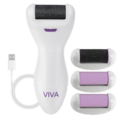 Spa Sciences Pedi Wet/Dry Electronic Callus File & Foot Smoother with Diamond Crystals for Softer Feet - USB Rechargeable