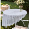 Unique Bargains Polyester Square Lace Tablecloth with Floral Design for Weddings Birthday Anniversaries - 4 of 4