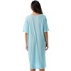 Just Love Womens Nightgown - Short Sleeve Henley Oversized Sleepwear Gown - 2 of 2