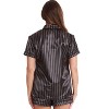 Just Love Womens Satin Pajama Set - Loungewear Short Sleeve Button Down Sleepwear - 2 of 2