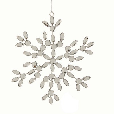 Raz Imports 6" Glamour Time Jeweled Snowflake Christmas Ornament - Silver