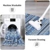 Modern Geometric Area Rug for Living Room, Plush & Soft Faux Wool,Machine Washable Non-Slip Large Carpet - 4 of 4