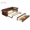 4-in-1 Multifunctional Daybed with Removable Desk, Storage Drawers & Hydraulic Side Table for Bedroom, Apartment or Home Office-3irtyhousy - 4 of 4
