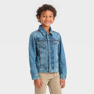 Boys' Long Sleeve Jacket - Cat & Jack™ Medium Wash Xs : Target