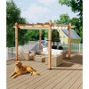 10x10Ft Outdoor Aluminum Pergola with Retractable Roof & Adjustable Sun Shade Canopy for Yard Patio Deck Garden. - 3 of 4