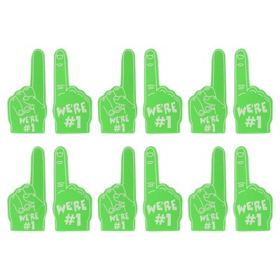 Unique Bargains Customizable Supportive Cheerleading DIY Blank Foam Finger 12 Pcs