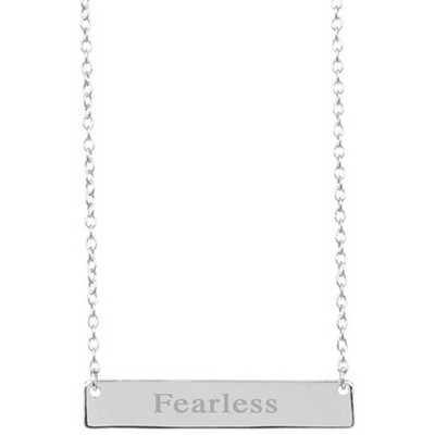 SHINE by Sterling Forever Sterling Silver Inspirational Bar Pendant Necklace
