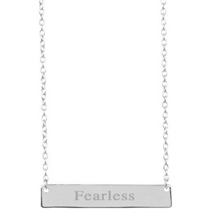 SHINE by Sterling Forever Sterling Silver Inspirational Bar Pendant Necklace - 1 of 2