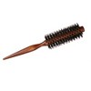 Unique Bargains Hair Brush Round Brush Hairstyle Wavy Styling Tool Brush Wood Brown - 4 of 4