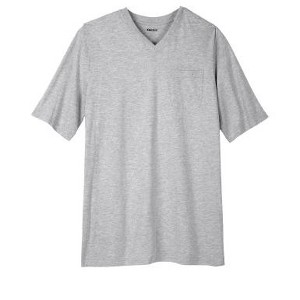 KingSize Men's Big & Tall Shrink-Less Lightweight Longer-Length V-Neck T-Shirt - 1 of 4
