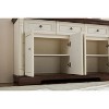 ORRD Farmhouse Kitchen Storage Cabinet with Drawers & Doors, Roman Column Design, Wooden Coffee Bar & Wine Storage - 3 of 4