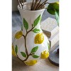 ORRD 8.7x8.7x15" White Ceramic Lidded Jar with Playful Lemon Design - 4 of 4