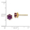 Black Bow Jewelry Kids 5mm Synthetic Alexandrite Birthstone 14k Gold Stud Earrings - 4 of 4