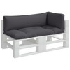 Pallet Cushion Set of 3 Gray 100% polyester Large vidaXL - 3 of 4