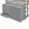 NicBex Full Size Bunk Bed Loft Bed Pine Bed Frame with 4 Drawers and 3 Shelves, Ladder and Full Length Guardrail, No Box Spring Required - 4 of 4